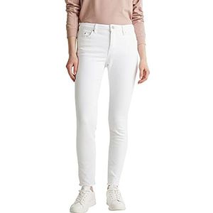 ESPRIT Enkellange jeans met franjeszoom, wit, 25W x 28L