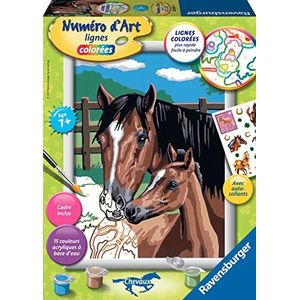 Ravensburger - Kunstnummer medium formaat - tederheid - vrije tijd - schilderset - met stickers - ontspanning en creatieve activiteit - vanaf 7 jaar - 28603 - Franse versie, één maat