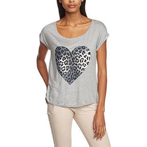 Blend dames t-shirt say print tee, grijs (Grey Melange 20042), XS