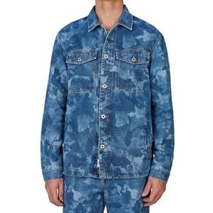 Pepe Jeans - PM403040 - Jas - Blauw - Biologisch Katoen, Duurzaam, Camouflagepatroon