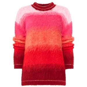 Joe Browns Dames Ombre Crew Neck Pluizige Gebreide trui met lange mouwen, Rood Multi, 34