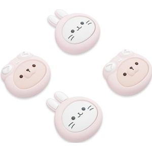 PlayVital Duim Grip Caps voor Nintendo Switch,Thumbstick Caps voor Switch Lite,Joystick Caps voor Switch OLED Joycon Analoge Cover voor Switch&Switch Lite&Switch OLED-Roze(Poesje&Puppy)