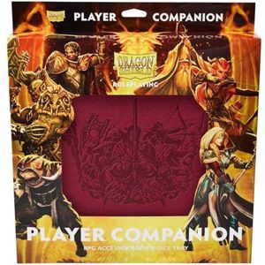 Dragon Shield RPG Player Companion: Blood Red - Duurzame en stevige dobbelsteenbak en opbergdoos voor spelers RPG TTRPG Dungeons and Dragons DND D&D