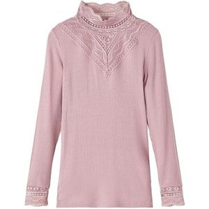 NAME IT Meisjes Nkfnuri Ls XSL Top Noos shirt met lange mouwen, Woorose, 110 cm