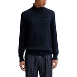 TOMMY JEANS Heren TJM Slim ESS ROLL NCK Sweat DM0DM22096, Blauw, S, Blauw (Donker Nacht Marine), S