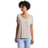 Street One - Silk-Look Shirt - Beige - Dames