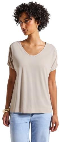 Street One - Silk-Look Shirt - Beige - Dames