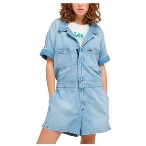 Lee Dames Short Unionall Jumpsuit, Frosted Blue., XS