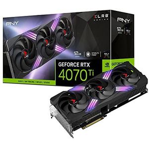 PNY GEFORCE RTX™ 4070Ti 12GB XLR8 Gaming VERTO EPIC-X RGB™ DLSS 3 Triple Fan Graphics Card Zwart