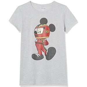 Disney Mickey Mouse Race Car Driver Outfit Girls T-shirt, Athletic Heather, XS