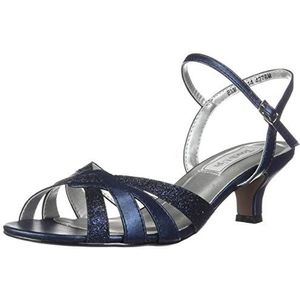 Touch Ups Women's Jane Heeled Sandal, Navy Glitter, 8