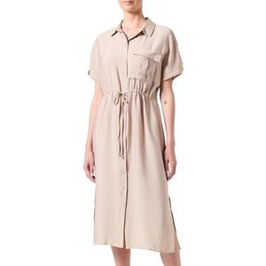 VMIRIS S/S Shirt Calf Dress WVN GA NOOS, silver mink, M