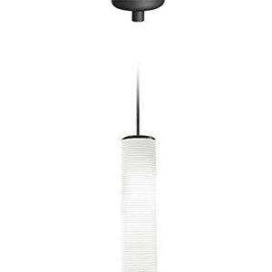 Homemania Hanglamp Clio, zwart, wit, van glas, 8,5 x 8,5 x 31 cm, 1 x E27, max. 57 W, 1050 lm, 2700 K, 220-240 V