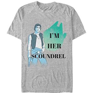 Star Wars Unisex Her Scoundrel Organic T-shirt met korte mouwen, grijs (melange grey), XXL
