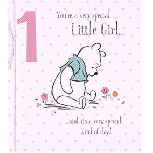 Hallmark Leeftijd 1 Verjaardagskaart voor Meisje - Winnie-The-Pooh Design