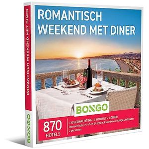 Bongo Bon - Romantisch Weekend met Diner | Cadeaubonnen Cadeaukaart cadeau voor man of vrouw | 870 romantische hotels