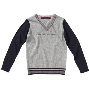 Calvin Klein Jeans CBR209KTM08 Pullover voor jongens, grijs (M92), 128 cm