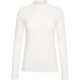 Kaffe - Drew - T-shirt met Coltrui - Dames - Nauwsluitend - 61 cm