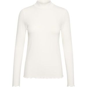 Kaffe - Drew - T-shirt met Coltrui - Dames - Nauwsluitend - 61 cm