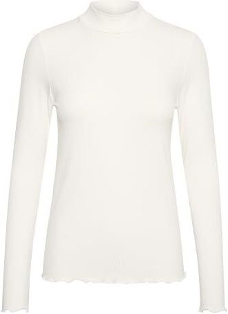 Kaffe - Drew - T-shirt met Coltrui - Dames - Nauwsluitend - 61 cm