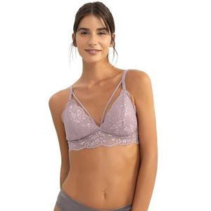 DeFacto Damesbeha - met beugel voor ondersteuning - push-up voor beugel - beha dames met beugel - damesbeha push-up zonder beugel., Lt.lilac, XL