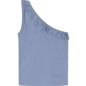 Pepe Jeansvoor meisjes. PG503145 Mirella T-shirt blauw (10Años= 140cm), Casual, Katoen, Mouwloos / spaghettibandjes, Duurzaam, kinderkleding