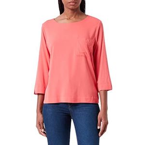 TOM TAILOR Dames blouse met borstzak 1032567, 12230 - Smooth Papaya Red, 34