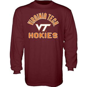 Blue 84 Men's Virginia Tech Hokies Long Sleeve T Shirt Line Up Team Color, Virginia Tech Hokies Maroon, Large