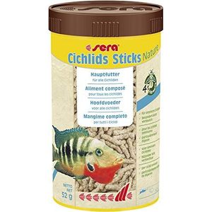 sera Cichlids Sticks Nature 250 ml (52 g) - basisvoer voor grotere cichliden, baarsvoer voor aquarium, visvoer aquarium