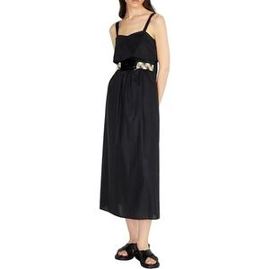 Sisley Womens 4AASLV040 Dress, Black 100, 34