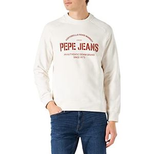 Pepe Jeans Philips Crew Sweatshirt, 803OFF White, M Heren