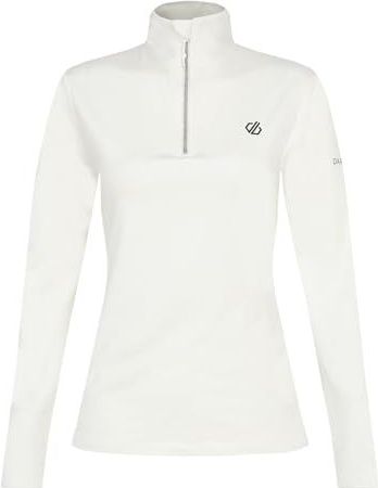 Dare2B Dames Lowline II Lichtgewicht Core Stretch Midlayer met Ilus Core Gerecycleerde warme rug stretch stof, perfect voor skiën, snowboarden en wintersport crème