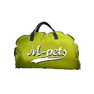 M-PETS Bilbao Draagbare zachte hondenhok met zachte pluche voering, geel met logo, 80 x 60 cm