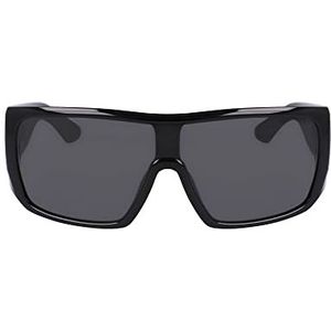 DRAGON Rocker zonnebril voor heren, glanzend zwart met Lumalens rook lens, één maat, Glanzend zwart met Lumalens rooklens, One Size