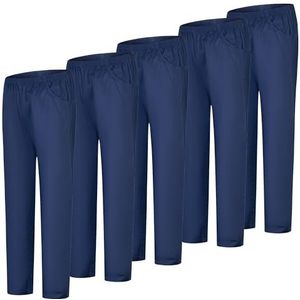 Uniformes gezondheidsbroek, uniseks, elastische band, 5-8312, Donkerblauw, 3XL
