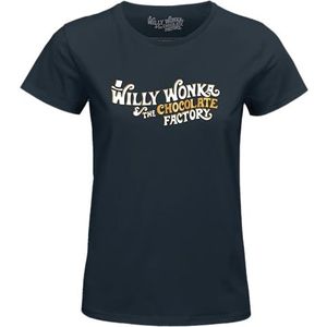 cotton division Willy Wonka WOWONKATS002 T-shirt voor dames, marineblauw, maat M, Marine., M