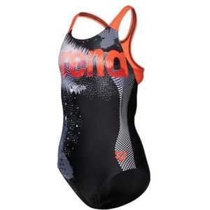 Arena Vrouwen Meisje Licht Tricks Badpak Swim Pro Terug Een Stuk, Zwart-calypso Koraal-multi, 48