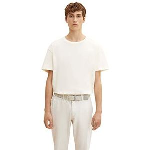 TOM TAILOR Denim Uomini T-shirt met backprint 1033032, 10338 - Soft Light Beige, L