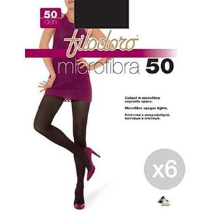 Filodoro Set van 6 Micro Fibre 50 Tg 3M Zwarte Damesbroek Kleding, Multi kleuren, One Size