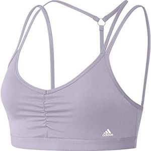 adidas Dames Yoga Essentials Medium ondersteuning Sportbeha, Silver Dawn, L