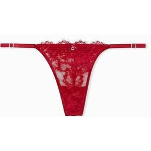 EMPORIO ARMANI Eternal LACE T-string slipje voor dames, rood, L, Rood, L