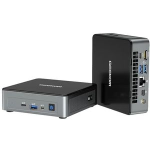 GEEKOM Mini-pc, Mini Air12 Mini-desktop-pc met Intel Alder Lake N100 (tot 3,4 GHz), 16 GB DDR4 NUC PC 512G SSD, Windows 11 Pro computer, ondersteuning 4K UHD, VESA, WiFi 6, BT 5.2, HDMI