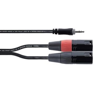 Y-kabel drager stereo mini jack / 2 XLR male 3 m