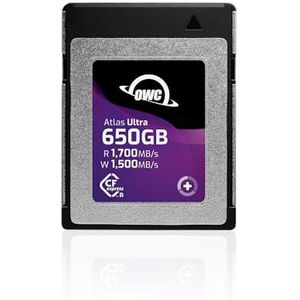 OWC Atlas Ultra 650 GB high-performance CFexpress type B geheugenkaart OWCCFXB2U0650