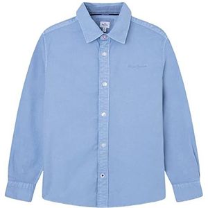 Pepe Jeans Marske overhemd voor jongens, blauw (Bleach Blue), 4 Jaar