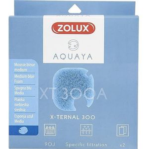 Zolux ZO-330247 Filter voor XT-traanpomp, 300 A, schuim, blauw, medium, 2 stuks