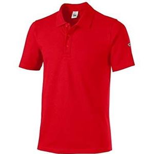 BP 1712-230-81-XS Unisex poloshirt, 1/2 mouwen, polokraag met knoopsluiting, 70 cm, 195,00 g/m2 katoen met stretch, rood, XS