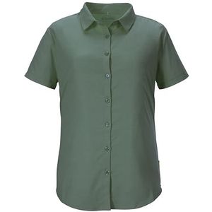 killtec Dames Functionele blouse KOS 65 WMN WVN SHRT, pale green, 42, 41344-000