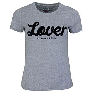 Tommy Jeans T-shirt voor dames, grijs (light grey heather 038), XS
