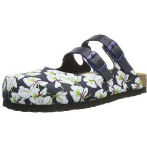 Dr. Brinkmann dames 600299 slippers, Blauw blauw bont 5, 40 EU